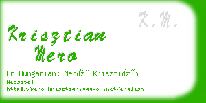 krisztian mero business card